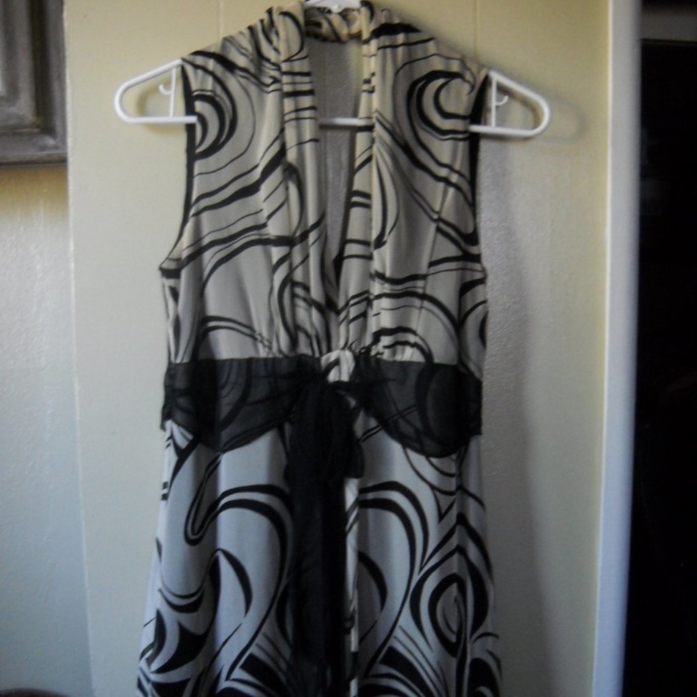 Black dress with Cream Overlay